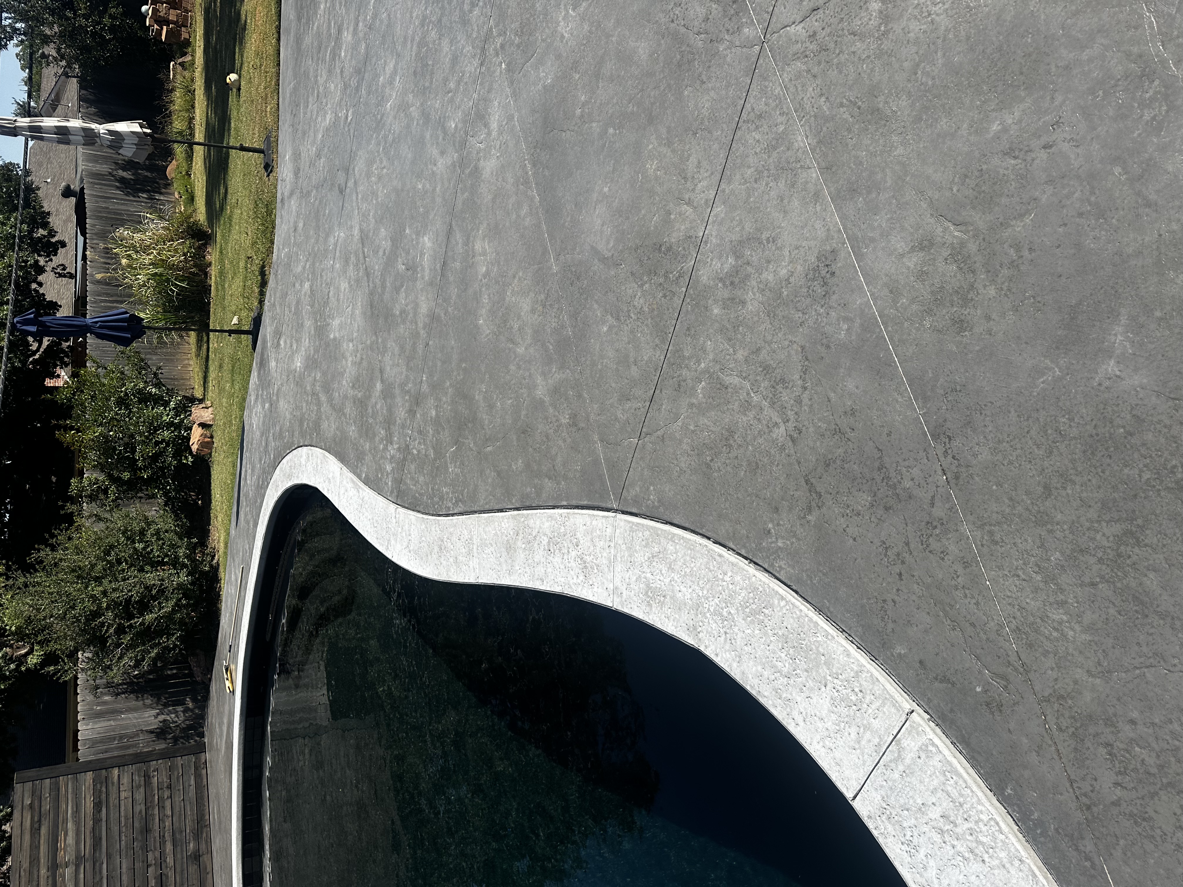 After: New decorative pool deck